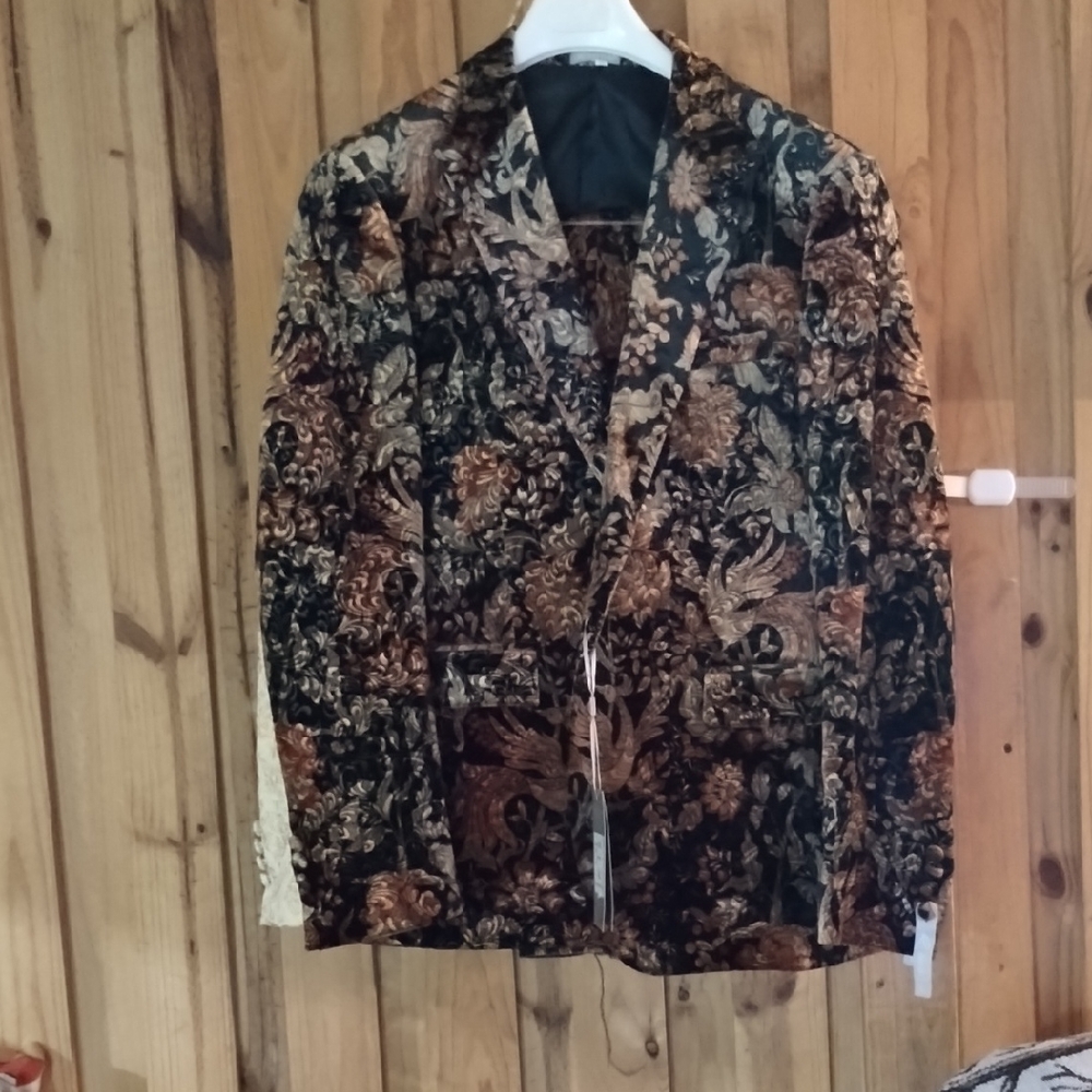 Floral Patterned Men's Suit